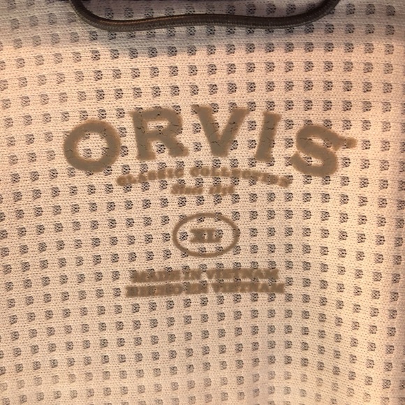 Orvis  XL Blue Plaid Button Down Short Sleeve Double Button Chest Pockets - Picture 2 of 5